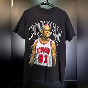 Dennis RODMAN Poster Graphic T-Shirt Size MEDIUM